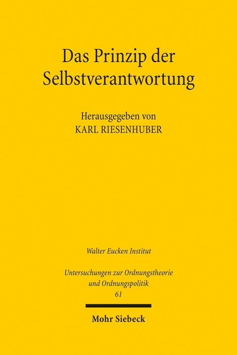 Das Prinzip der Selbstverantwortung - 