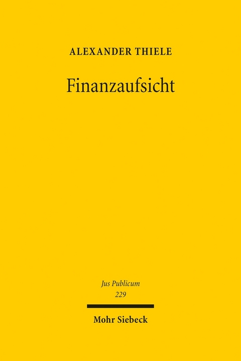 Finanzaufsicht -  Alexander Thiele