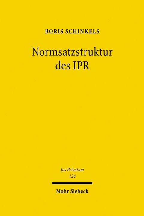 Normsatzstruktur des IPR -  Boris Schinkels