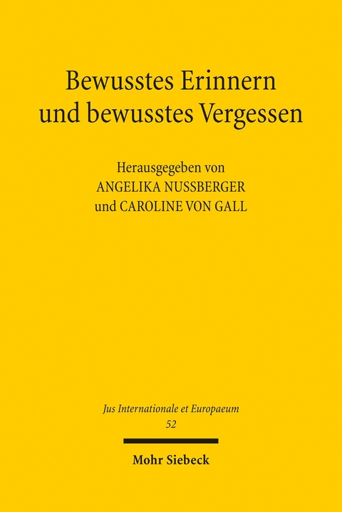 Bewusstes Erinnern und bewusstes Vergessen - 