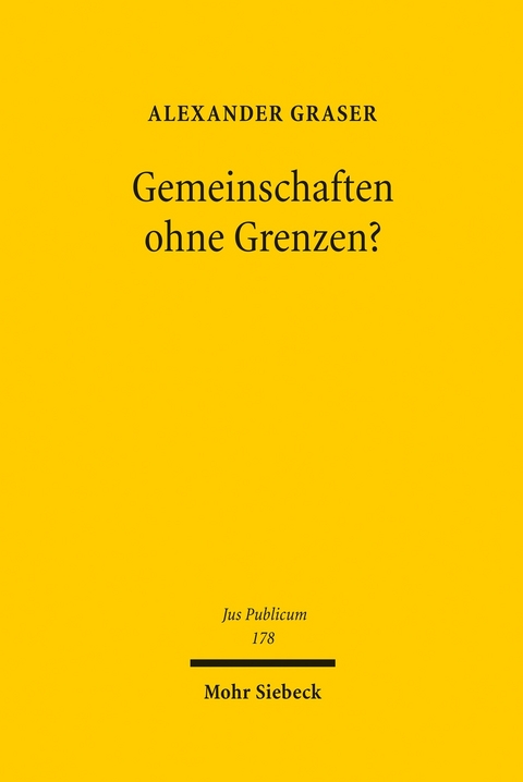 Gemeinschaften ohne Grenzen? -  Alexander Graser