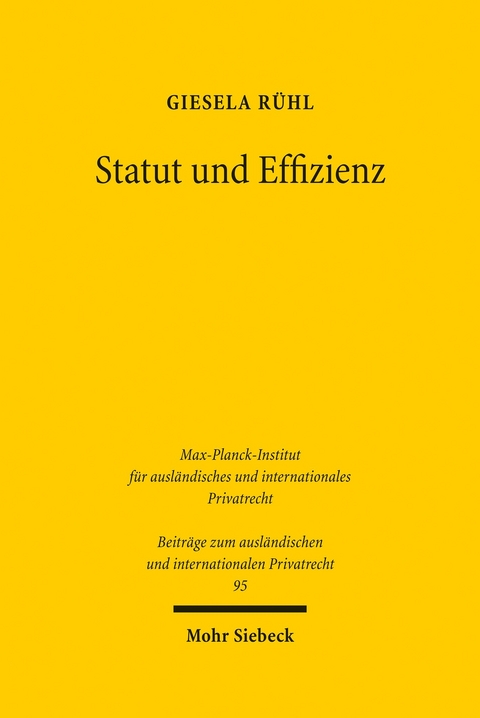 Statut und Effizienz -  Giesela Rühl