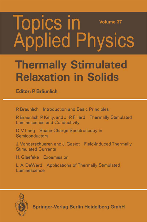 Thermally Stimulated Relaxation in Solids - 