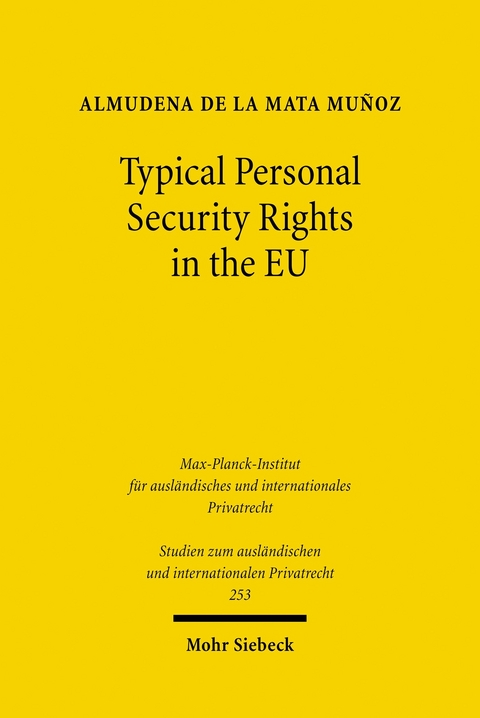 Typical Personal Security Rights in the EU -  Almudena de la Mata Munoz