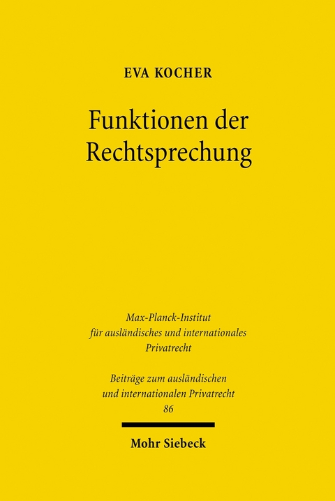 Funktionen der Rechtsprechung -  Eva Kocher