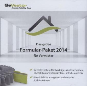 Das große Formular-Paket 2014 für Vermieter - 