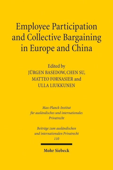 Employee Participation and Collective Bargaining in Europe and China - 