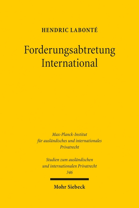 Forderungsabtretung International -  Hendric Labonté