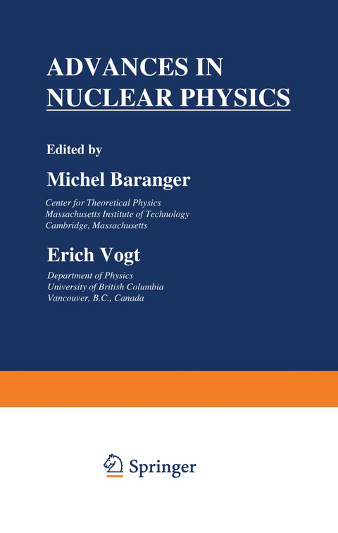 Advances in Nuclear Physics - Michel Baranger, Erich Vogt