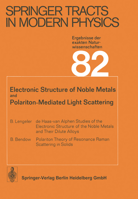 Electronic Structure of Noble Metals and Polariton-Mediated Light Scattering - B. Bendow