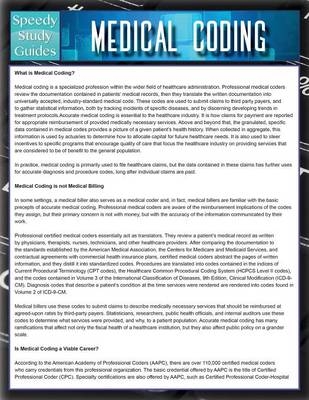 Medical Coding (Speedy Study Guides) -  Speedy Publishing LLC