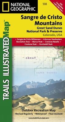 Sangre De Cristo Mountains, Great Sand Dunes National Park - National Geographic Maps