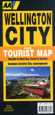 AA Wellington City & Tourist Sheet Map -  AA