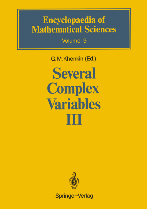 Several Complex Variables III - 