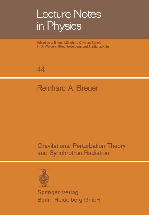 Gravitational Perturbation Theory and Synchrotron Radiation - R. A. Breuer