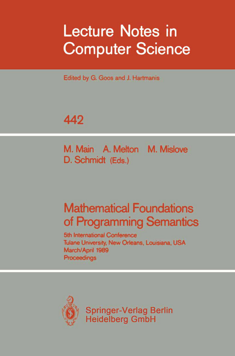 Mathematical Foundations of Programming Semantics - 