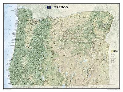 Oregon, Laminated - National Geographic Maps