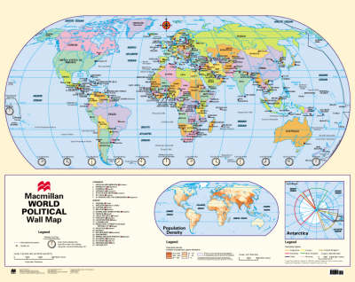 Macmillan World Wall Map Physical and Political