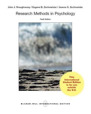 Research Methods in Psychology (Int'l Ed) - John Shaughnessy, Eugene Zechmeister, Jeanne Zechmeister