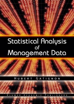 Statistical Analysis of Management Data - Hubert Gatignon