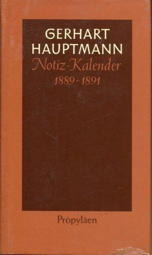 Notiz-Kalender 1889 bis 1891 - Gerhart Hauptmann