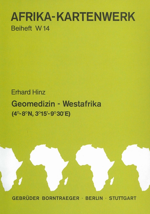 Afrika-Kartenwerk. Farbige Karten auf Speziallandkartenpapier. Dreisprachige Legenden / Serie W: Westafrika (Nigeria, Kamerun) / Geomedizin. 1:1 Mill / Geomedizin Westafrika - Erhard Hinz