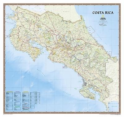 Costa Rica, Tubed - National Geographic Maps