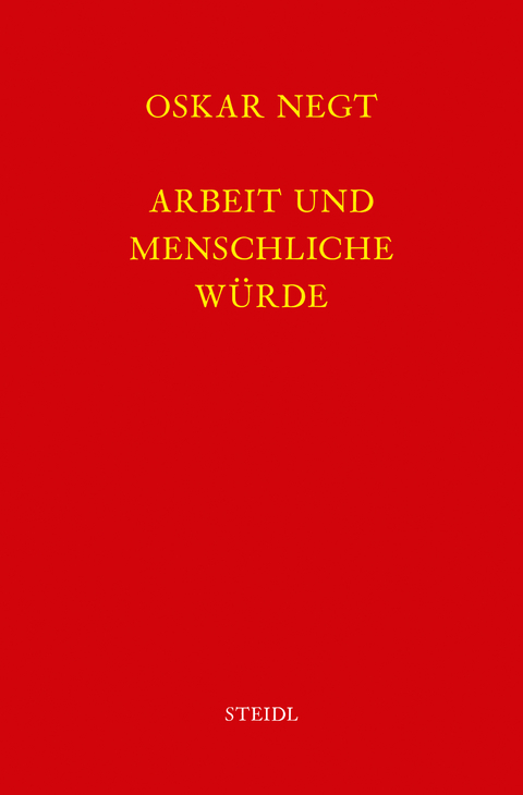 Werkausgabe Bd. 13 / Arbeit und menschliche Würde - Oskar Negt