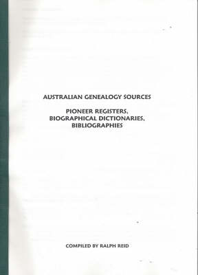 Australian Genealogy Sources - Ralph Samuel Reid