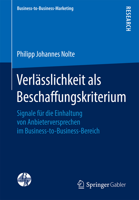 Verlässlichkeit als Beschaffungskriterium - Philipp Johannes Nolte