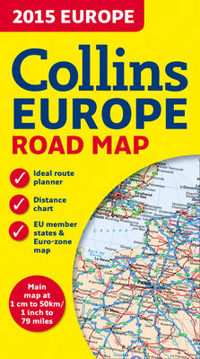 2015 Collins Map of Europe -  Collins Maps