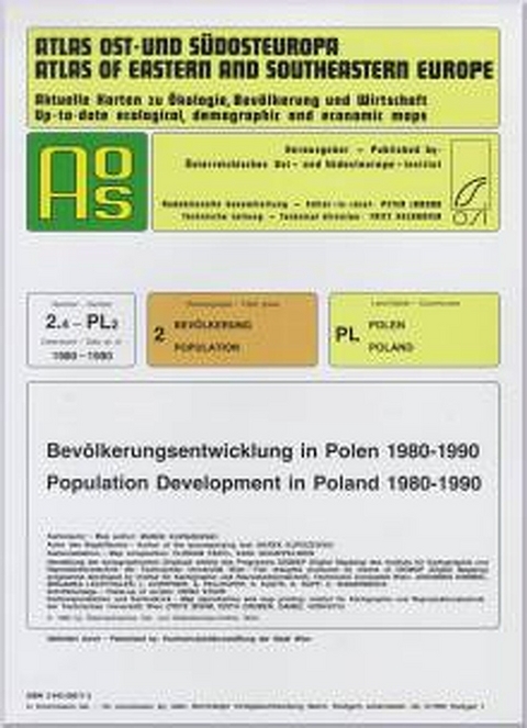 Atlas Ost- und Südosteuropa /Atlas of Eastern and Southeastern Europe.... / Nr 2: Bevölkerung /Population / Bevölkerungsentwicklung in Polen 1980-1990 /Population Development in Poland 1980-1990 - Marek Kupiszewski