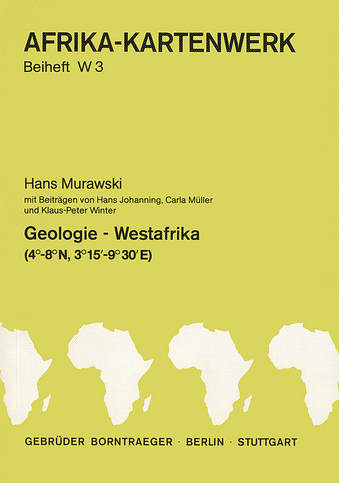 Afrika-Kartenwerk. Farbige Karten auf Speziallandkartenpapier. Dreisprachige Legenden / Serie W: Westafrika (Nigeria, Kamerun) / Geologie Westafrika - Hans Murawski