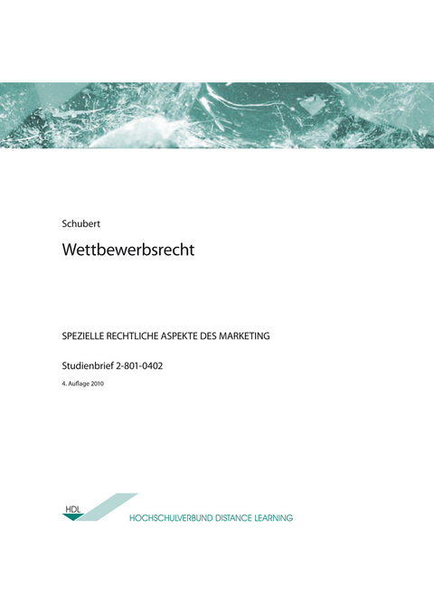 Wettbewerbsrecht - Ralf Schubert