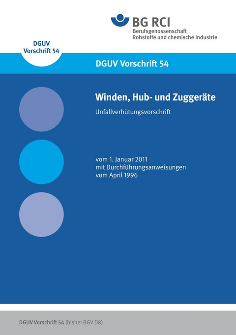 DGUV Vorschrift 54 - Winden, Hub- und Zuggeräte