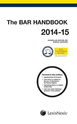 The Bar Handbook 2014-2015 - Nicholas Bacon, James Woolf, Simon Garrod