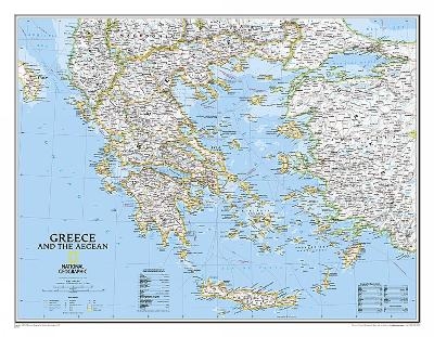 Greece Classic, Tubed - National Geographic Maps