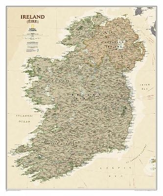 Ireland Executive, Tubed - National Geographic Maps