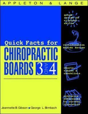 Appleton & Lange's Review for the Chiropractic Boards 3-4 - Jeannete Gibson