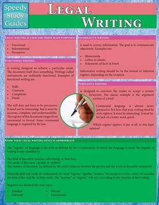 Legal Writing (Speedy Study Guides -  Speedy Publishing LLC