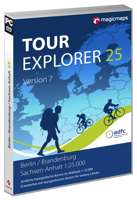 TOUR Explorer 25 Berlin / Brandenburg / Sachsen-Anhalt, Version 7.0, DVD-ROMs