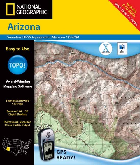 Recreation Map - Arizona - Topo! -  Rand McNally,  Wildflower Productions