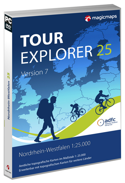 TOUR Explorer 25 Nordrhein-Westfalen, Version 7.0, DVD-ROMs