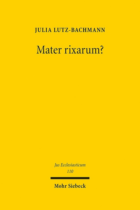 Mater rixarum? - Julia Lutz-Bachmann