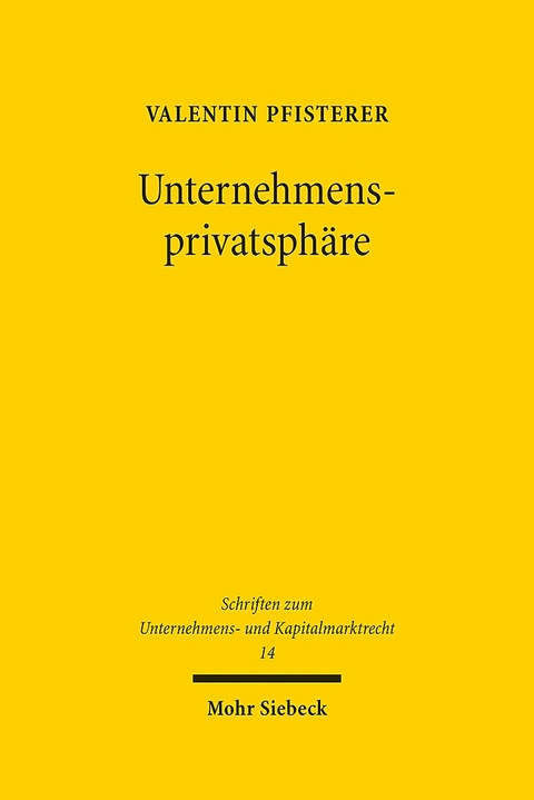 Unternehmensprivatsphäre - Valentin Pfisterer