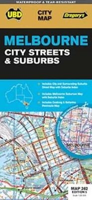 Melbourne City Streets & Suburbs Map 362 5th ed (waterproof) -  UBD Gregory's