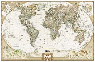 World Executive, Enlarged Flat - National Geographic Maps