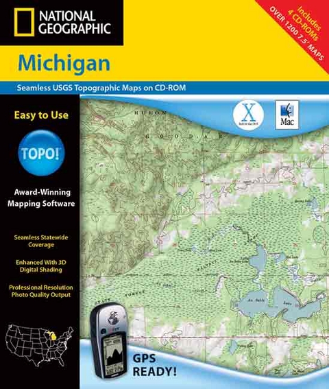 Recreation Map - Michigan - Topo! -  Geological Survey