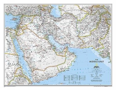 Middle East Flat - National Geographic Maps