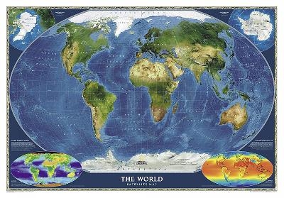 World Satellite Flat - National Geographic Maps